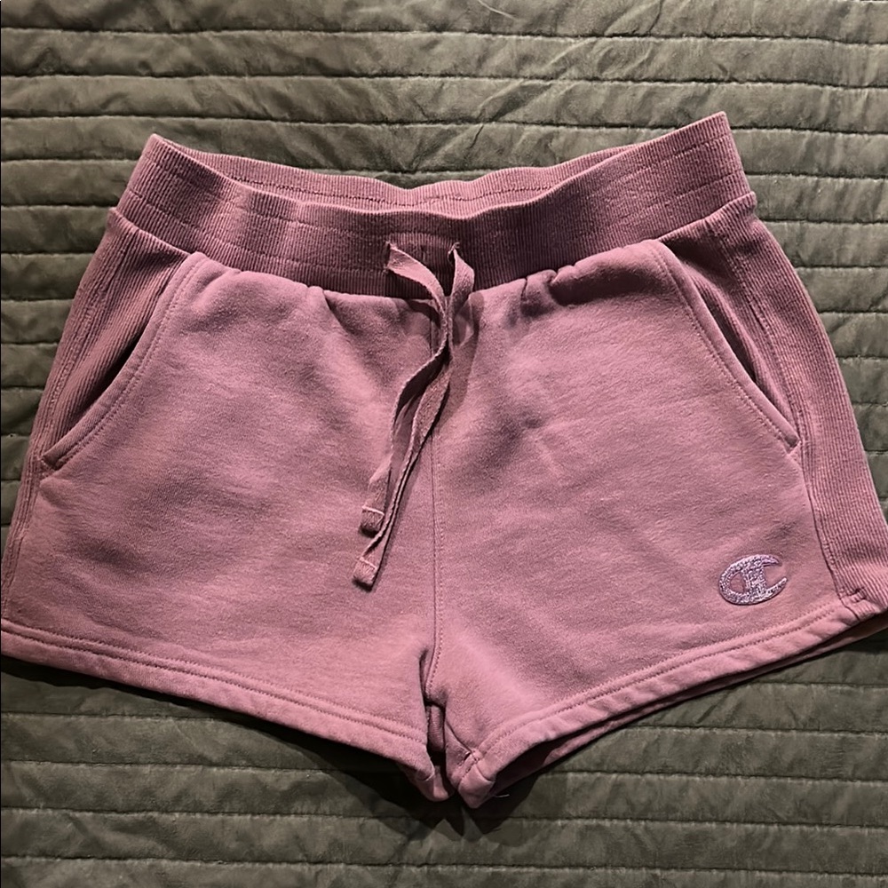 Champion girls lavendar Shorts Sz L (12) 100% Cotton